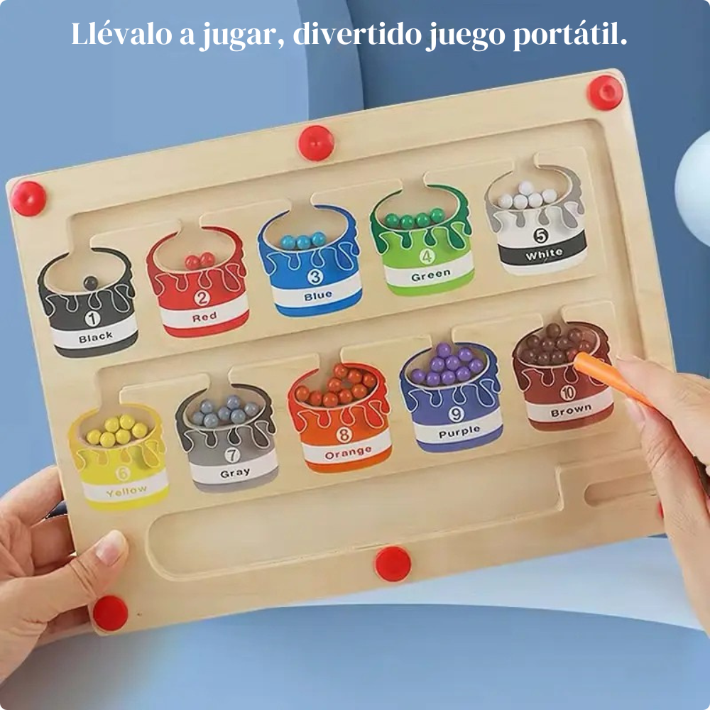 Labertinto Magnético de Colores y Números  Juego Educativo en Madera-4