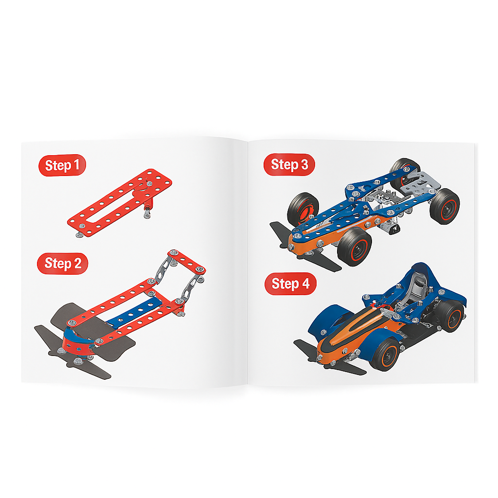 Auto de Carreras Metalico Armable 274 pcs-4