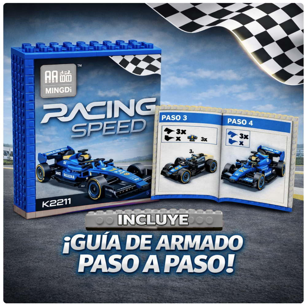 Auto de Carreras para Armar 323 Piezas Juguete STEM-3