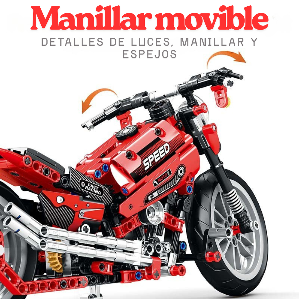 Moto Chopper Deportiva Bloques De Construcci n 470 Pzas-4