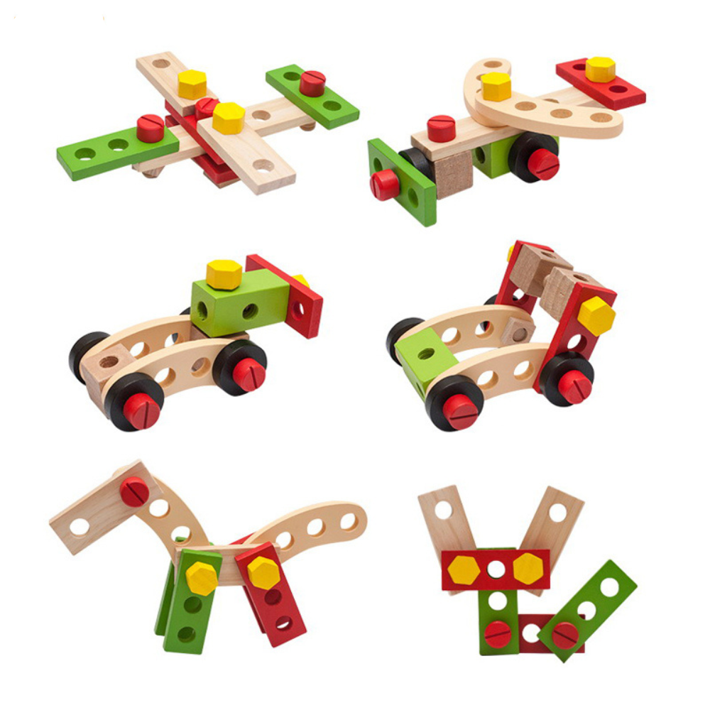 Set de Construcción Creativa en Madera  Juego Montessori-2