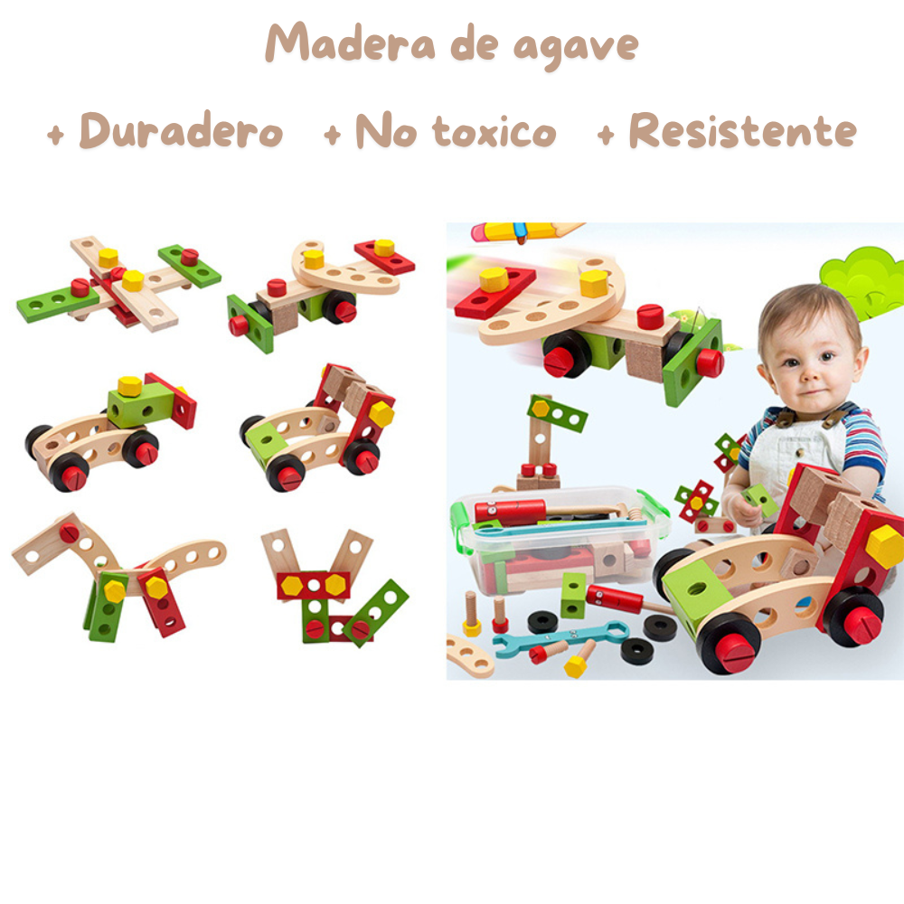 Set de Construcción Creativa en Madera  Juego Montessori-4