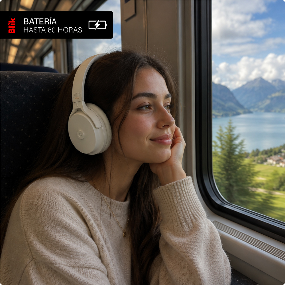 Aud fonos Bluetooth Blik Neo Cancelaci n De Ruido 60H Negro-4