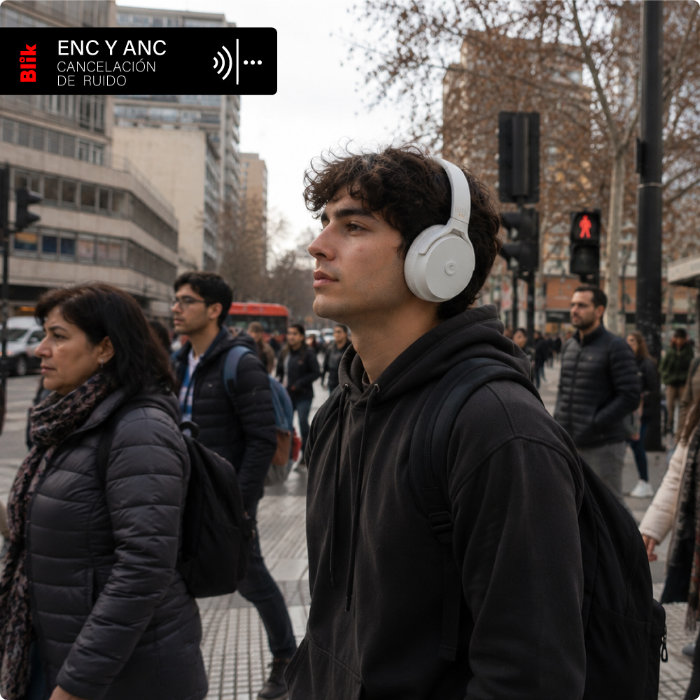 Aud fonos Bluetooth Blik Neo Cancelaci n De Ruido 60H Negro-5