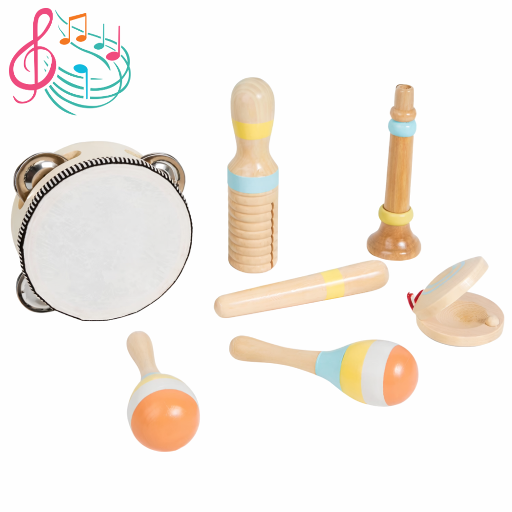 Set musical 7 piezas de Madera Educativo Montessori-0