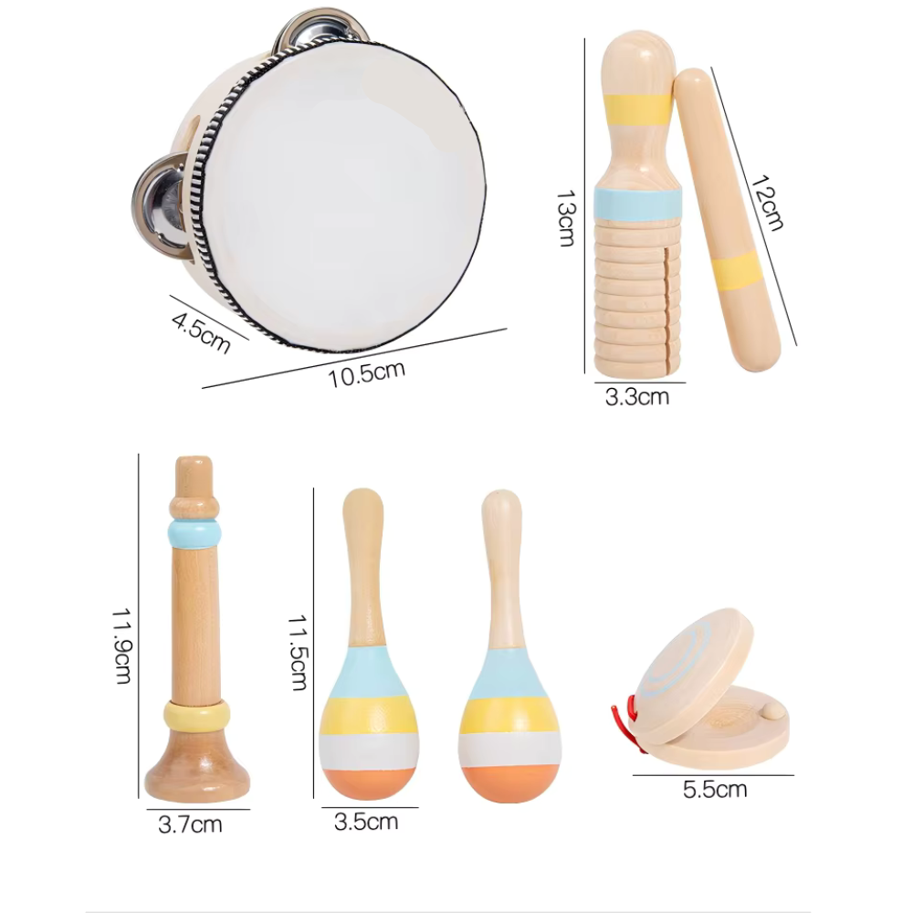 Set musical 7 piezas de Madera Educativo Montessori-3