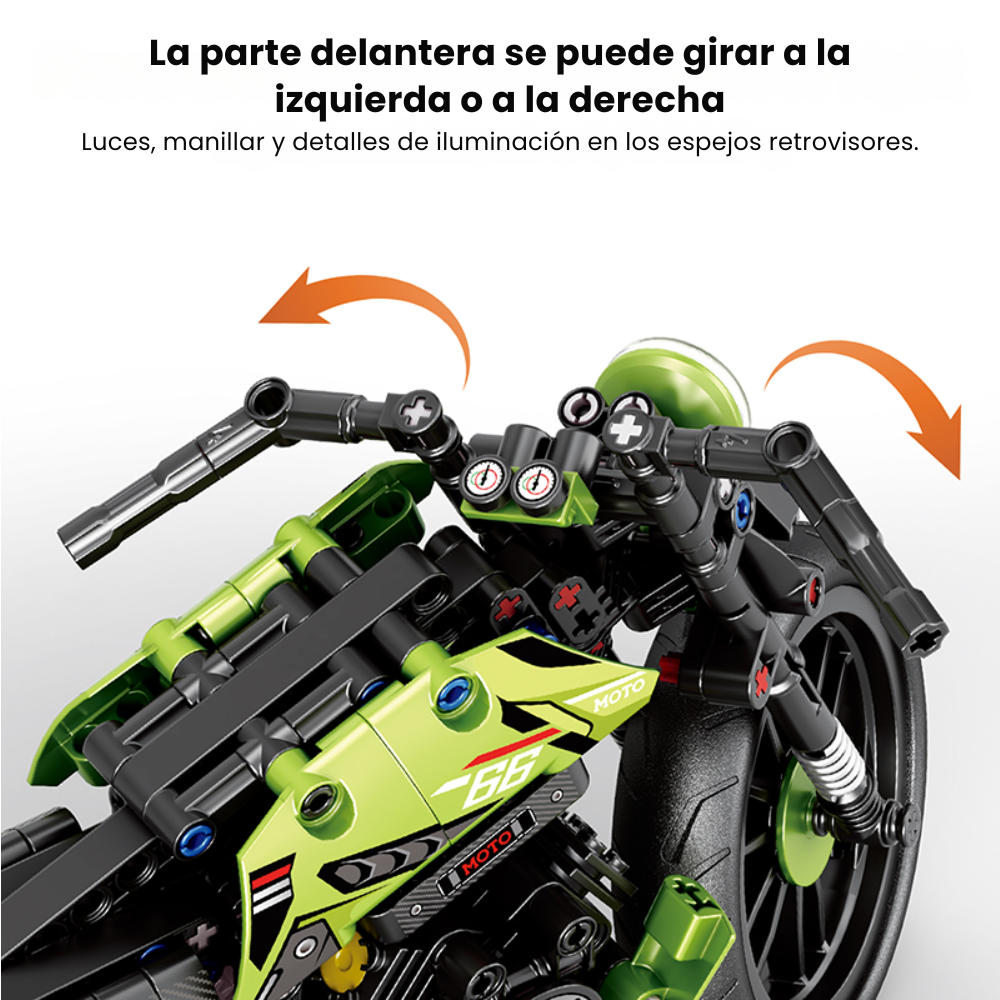 Moto Chopper Armable 435 Piezas Bloques de Construcci n-2