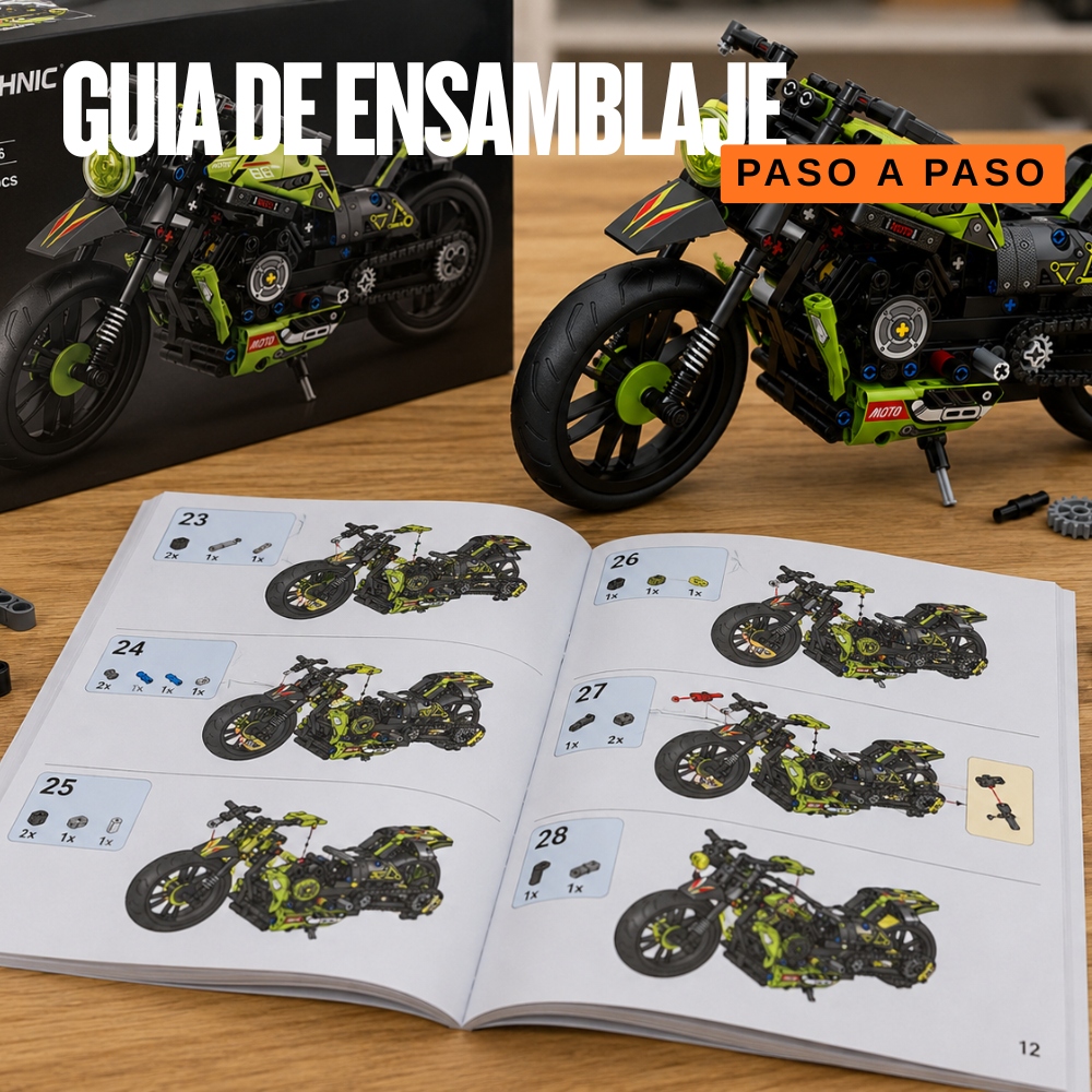 Moto Chopper Armable 435 Piezas Bloques de Construcci n-3