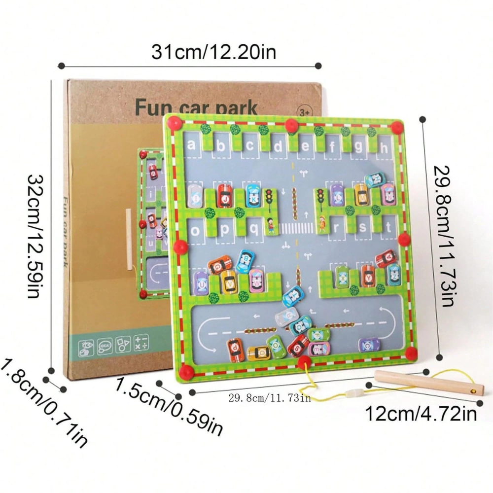 Juego Montessori Estacionamiento Alfabético Magnético-6