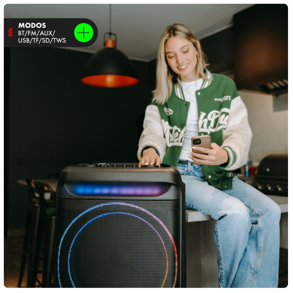 Parlante Bluetooth Karaoke Blik UltraBass15-5