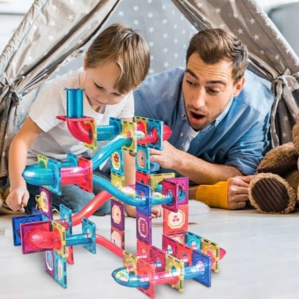 BLOQUES DE CONSTRUCCIÓN MAGNÉTICOS 3D LUMINOSA 125 PIEZAS-7