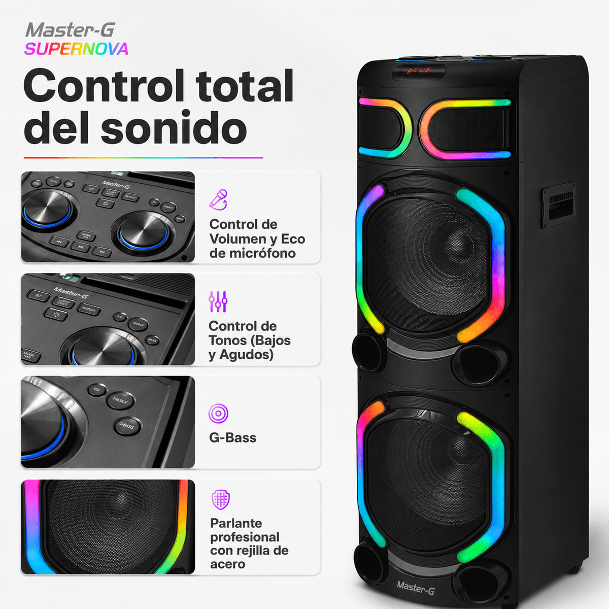 Parlante MASTER G MGSUPERNOVA Potencia Profesional-4