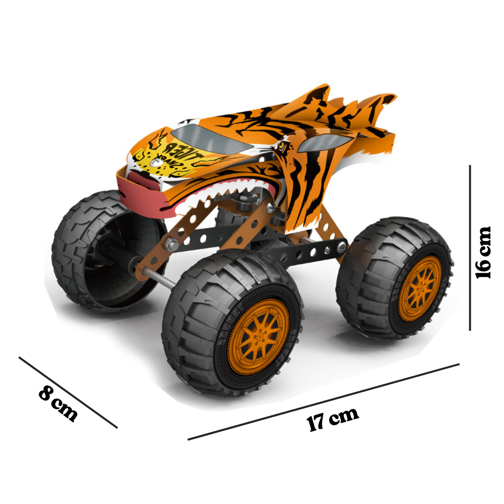 Monster Truck Tigre Met lico Personalizable 104 Piezas-3