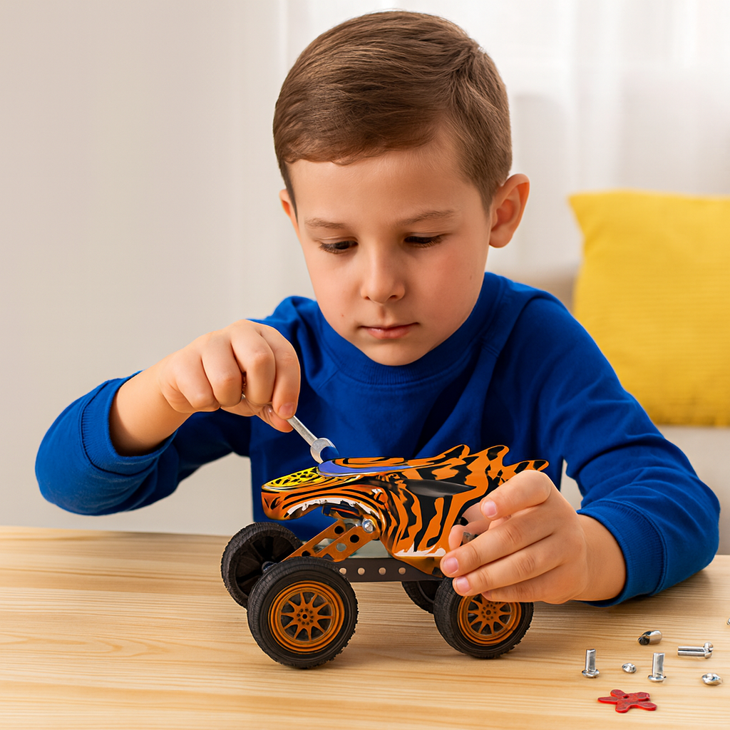 Monster Truck Tigre Met lico Personalizable 104 Piezas-4