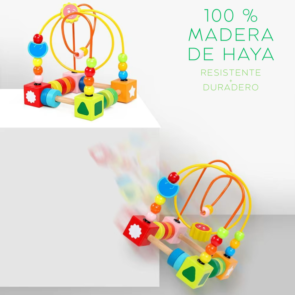 Laberinto de Cuentas de Madera Montessori Motricidad Fina-2