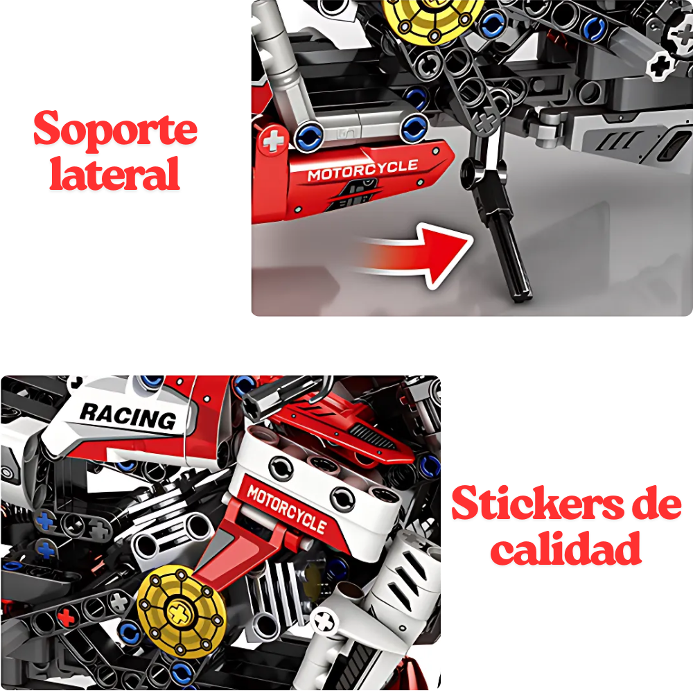 Moto Naked Deportiva Set De Construcci n 467 Piezas-2