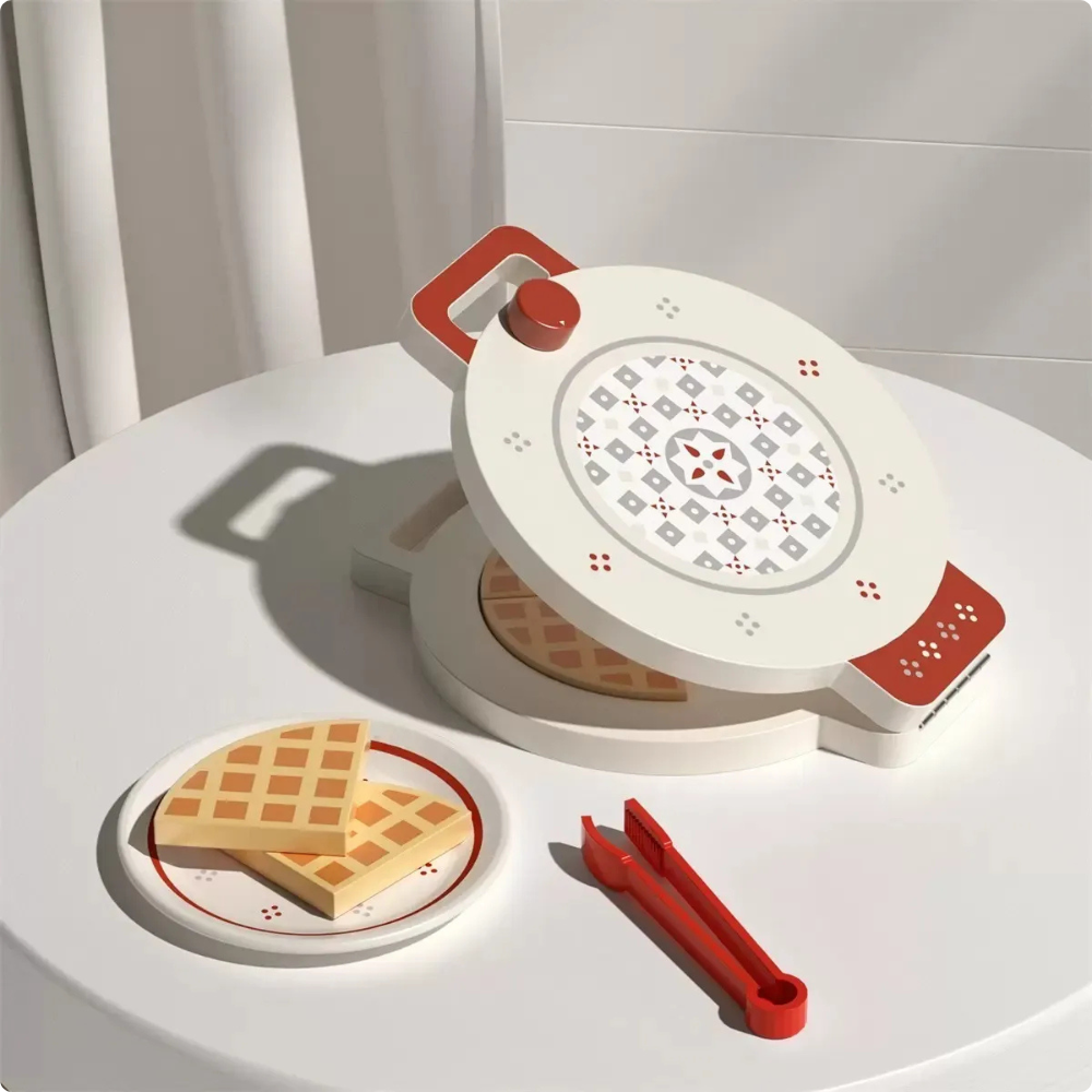 Waflera de Madera para Niños  Juguete de Cocina de Roll-2