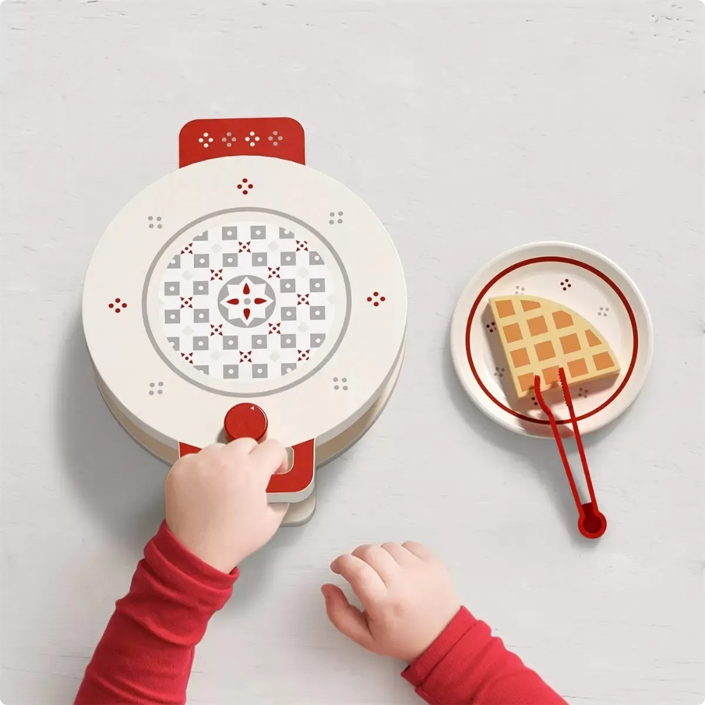 Waflera de Madera para Niños  Juguete de Cocina de Roll-3