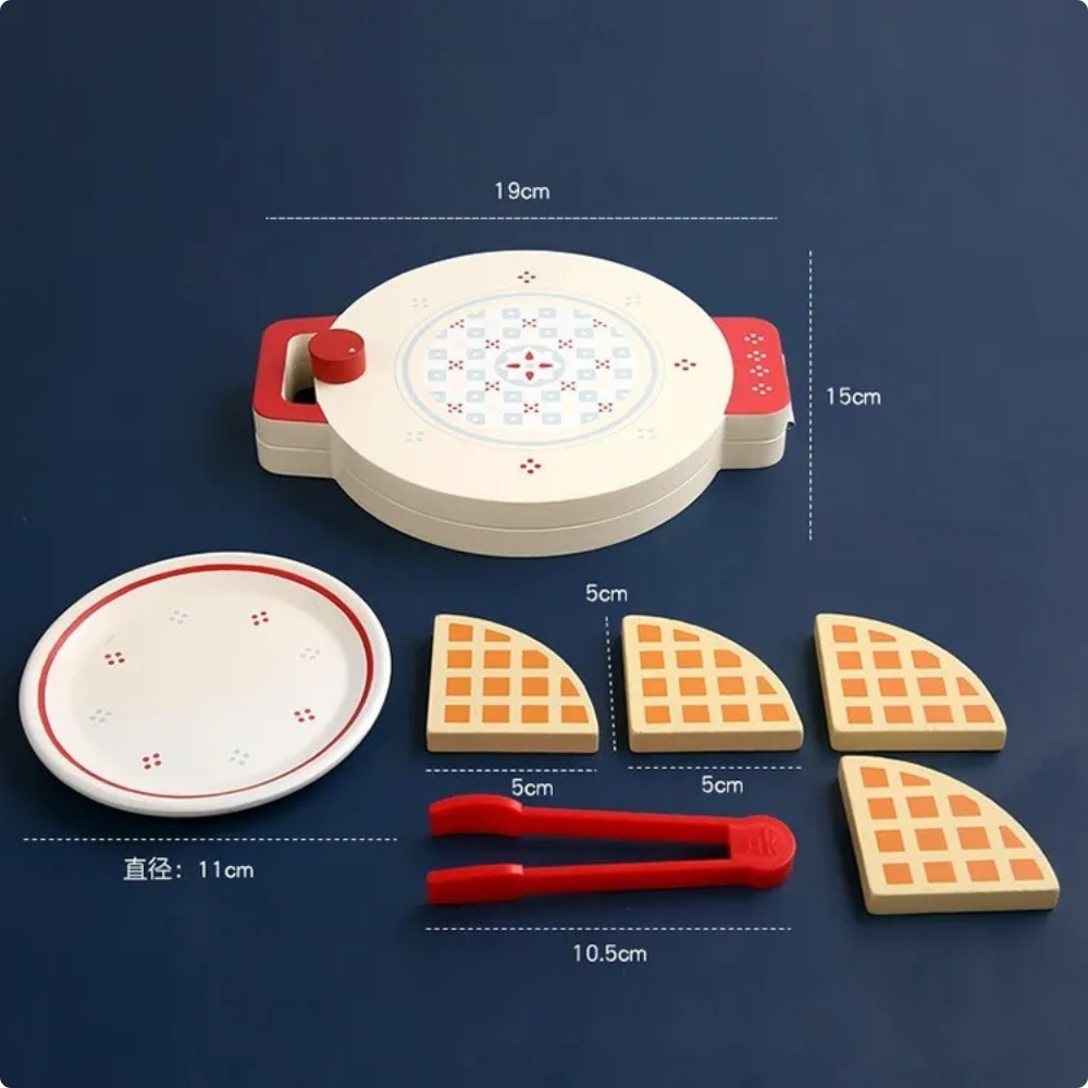 Waflera de Madera para Niños  Juguete de Cocina de Roll-4