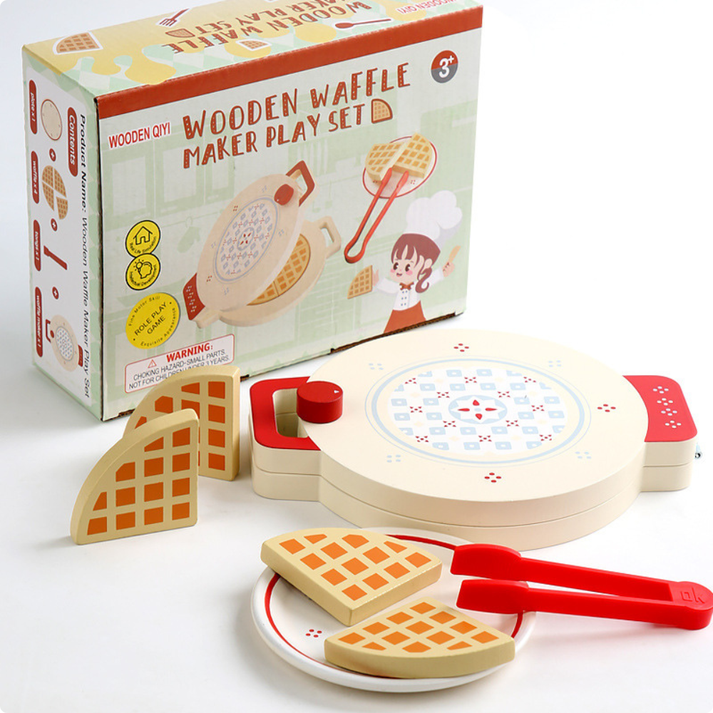 Waflera de Madera para Niños  Juguete de Cocina de Roll-5