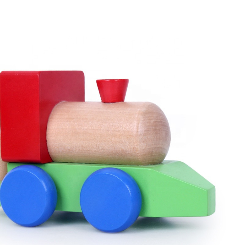 Tren de Madera para Niños Juguete Educativo Desmontables-2