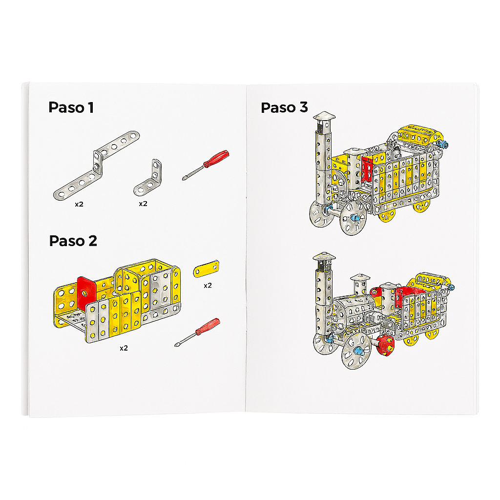 Tren de Metal para Armar 429 Pcs Metalico-2