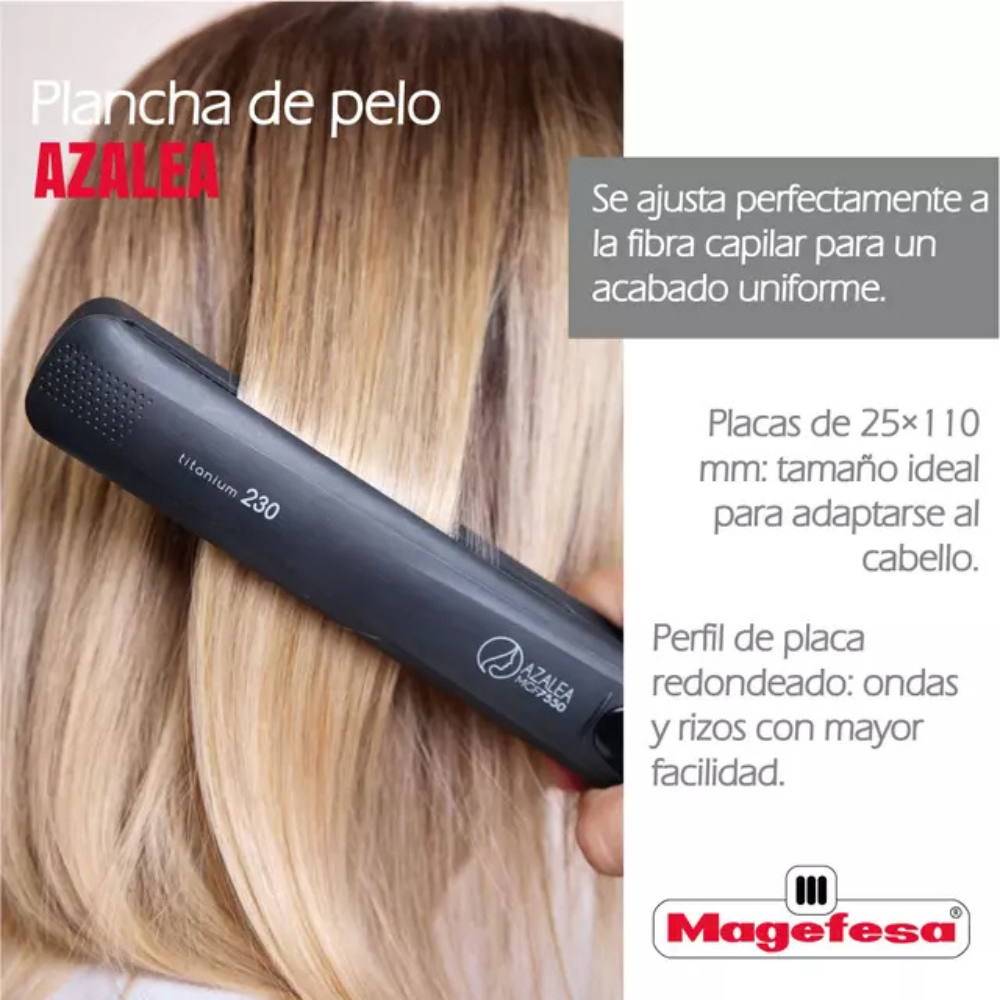 Plancha de Pelo Magefesa Azalea Titanio-4