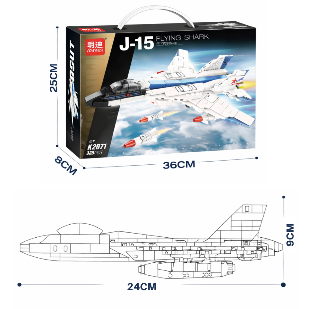 Avi n de Combate Armable 328 Piezas J 15 Flying Shark-7