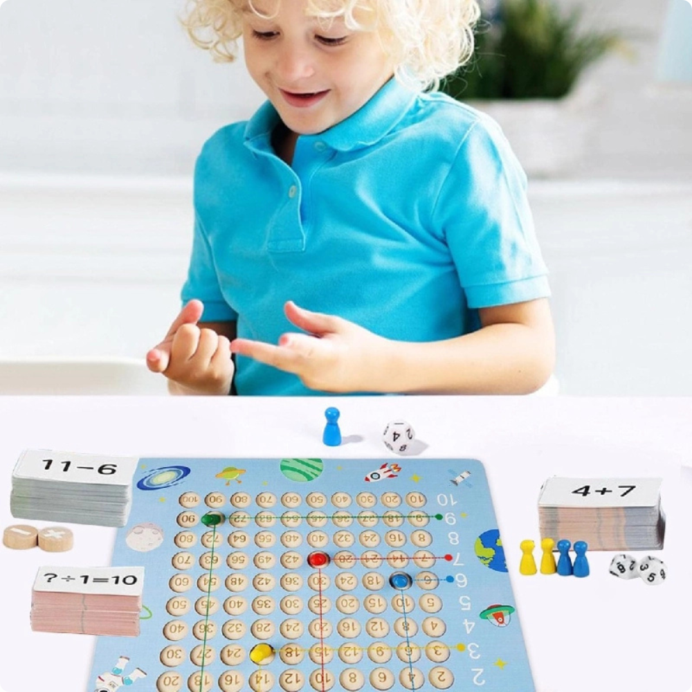 Juego de Sumas Tablero Educativo Matemático Montessori-2