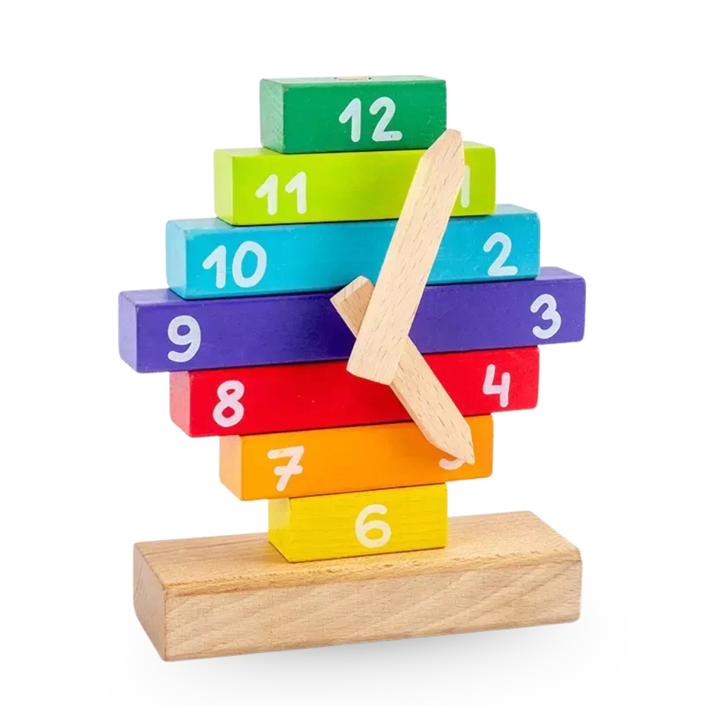 Reloj de Clasificación de Colores y Formas en Madera-0