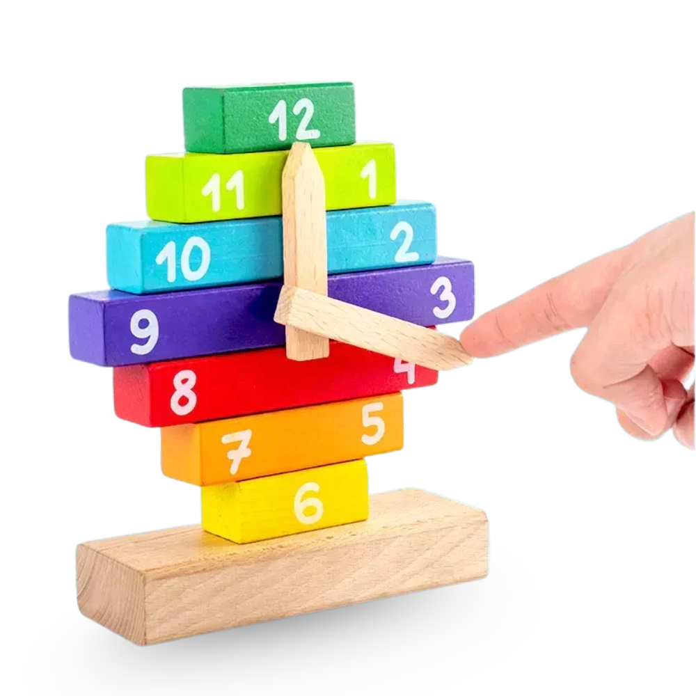 Reloj de Clasificación de Colores y Formas en Madera-2