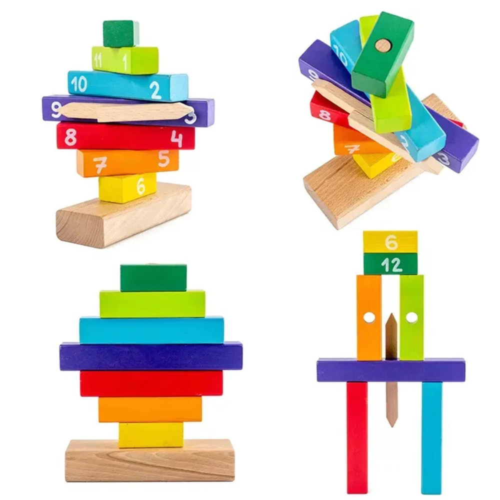 Reloj de Clasificación de Colores y Formas en Madera-3