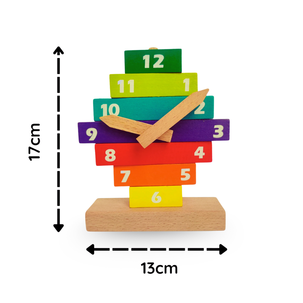 Reloj de Clasificación de Colores y Formas en Madera-4