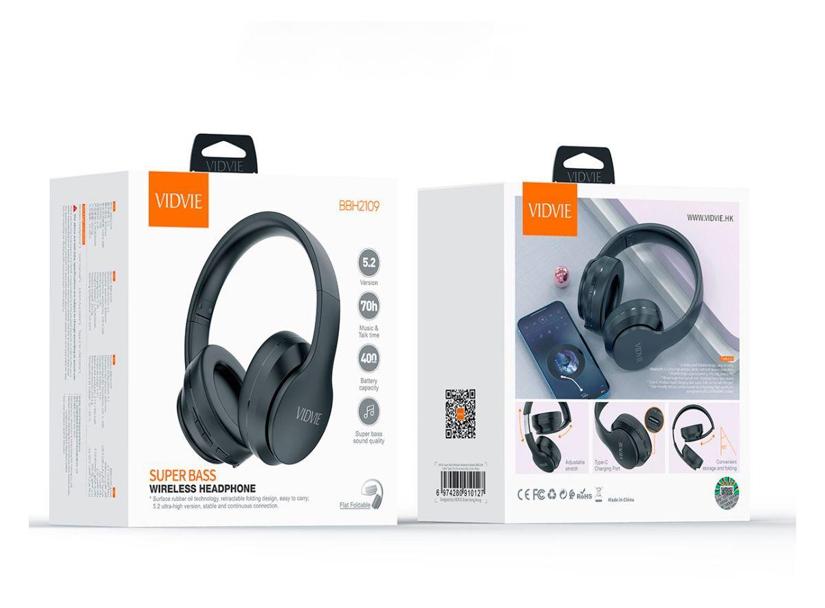 AUDÍFONOS BLUETOOTH WIRELESS HEADPHONE SUPER BASS - VIDVIE-5