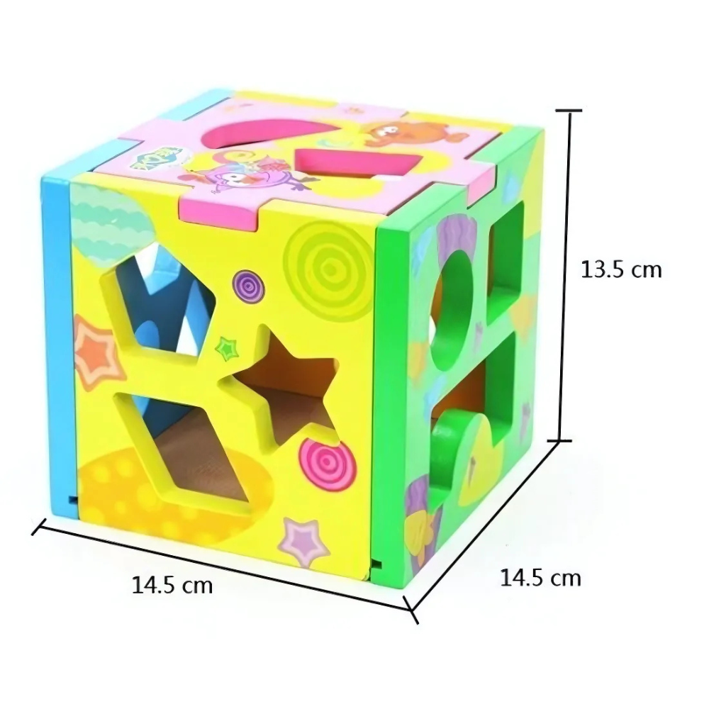 Cubo Clasificador de Figuras  Juguete Educativo Montessori-2