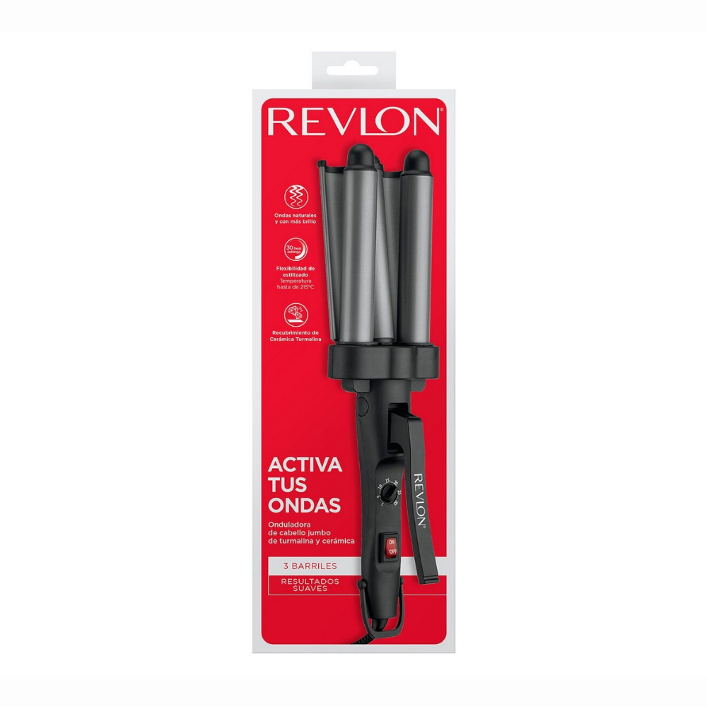 Ondulador Revlon Waver Jumbo 3 Barriles Ceramica-5