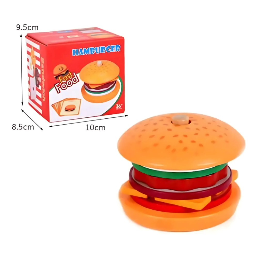 Juego de hamburguesa de madera  Simulación Educativa-4