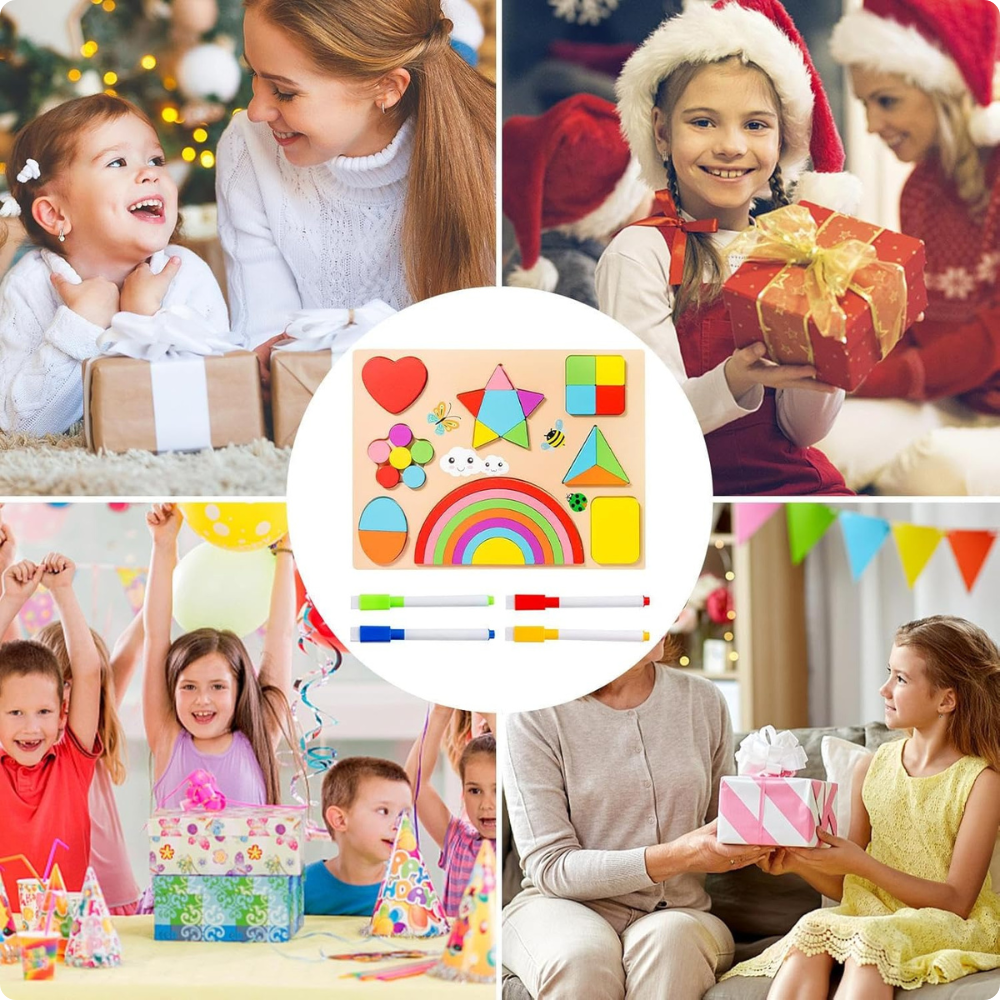 Tablero Didáctico Montessori 2 en 1 – Formas + Pizarra-6