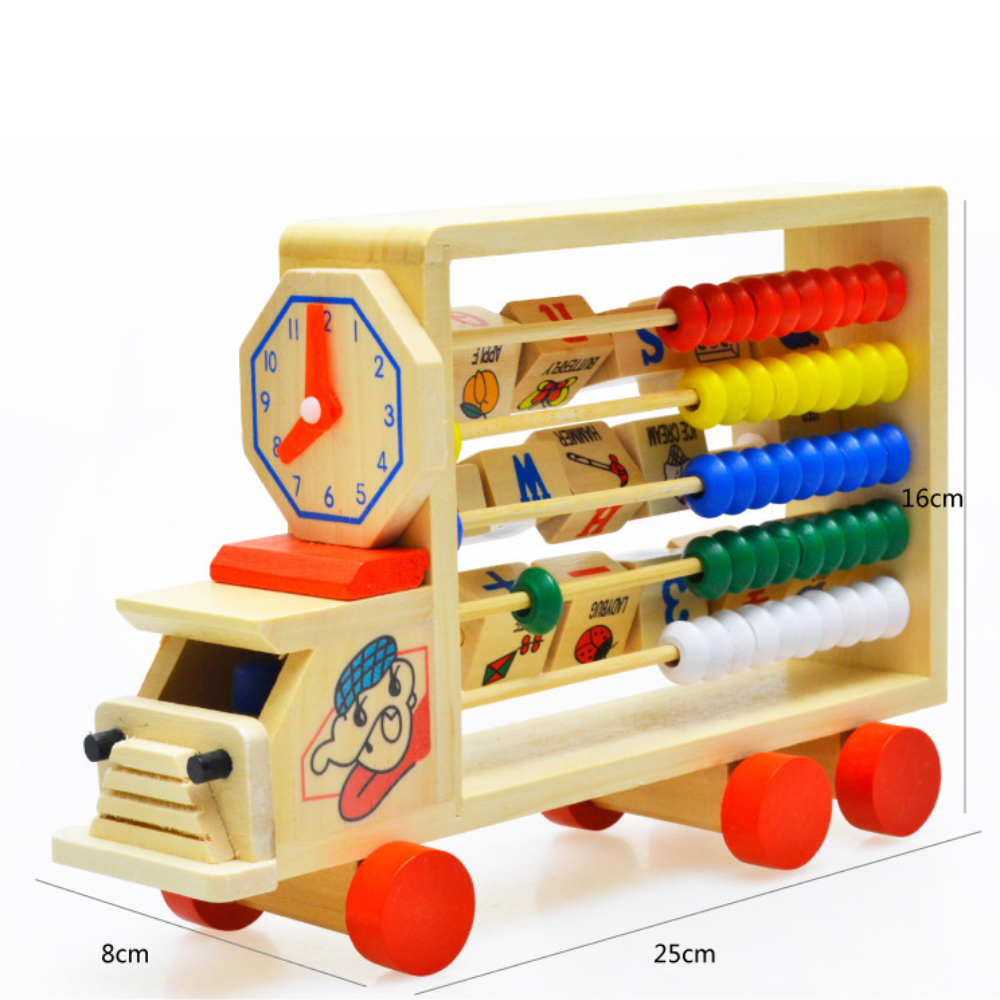 Camión Educativo de Madera 4 en 1 Aprendizaje Montessori-4