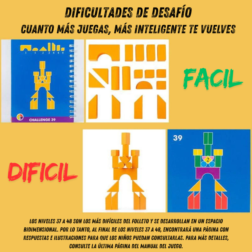 Juego de Bloques de Equilibrio Creativo – 48 Piezas-2