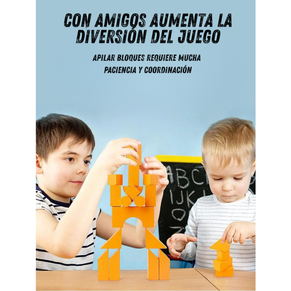 Juego de Bloques de Equilibrio Creativo – 48 Piezas-3