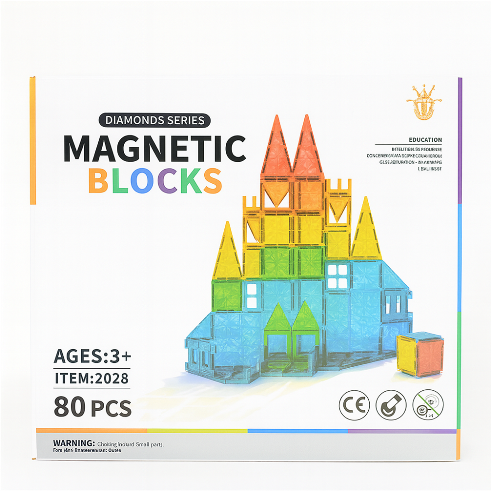 Set de Bloques Magnéticos Diamonds Series – 80 Piezas-6