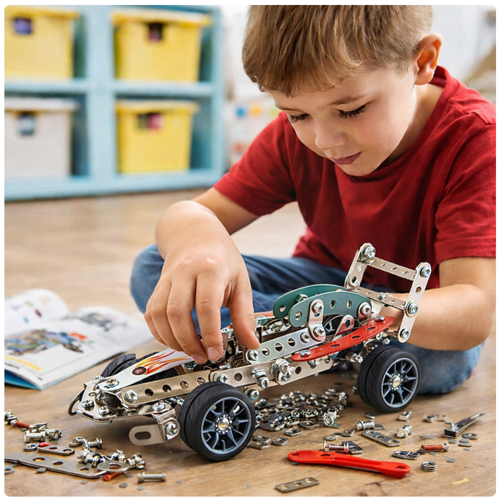 MEKANO AUTO DE CARRERA METAL 146 PIEZAS-5
