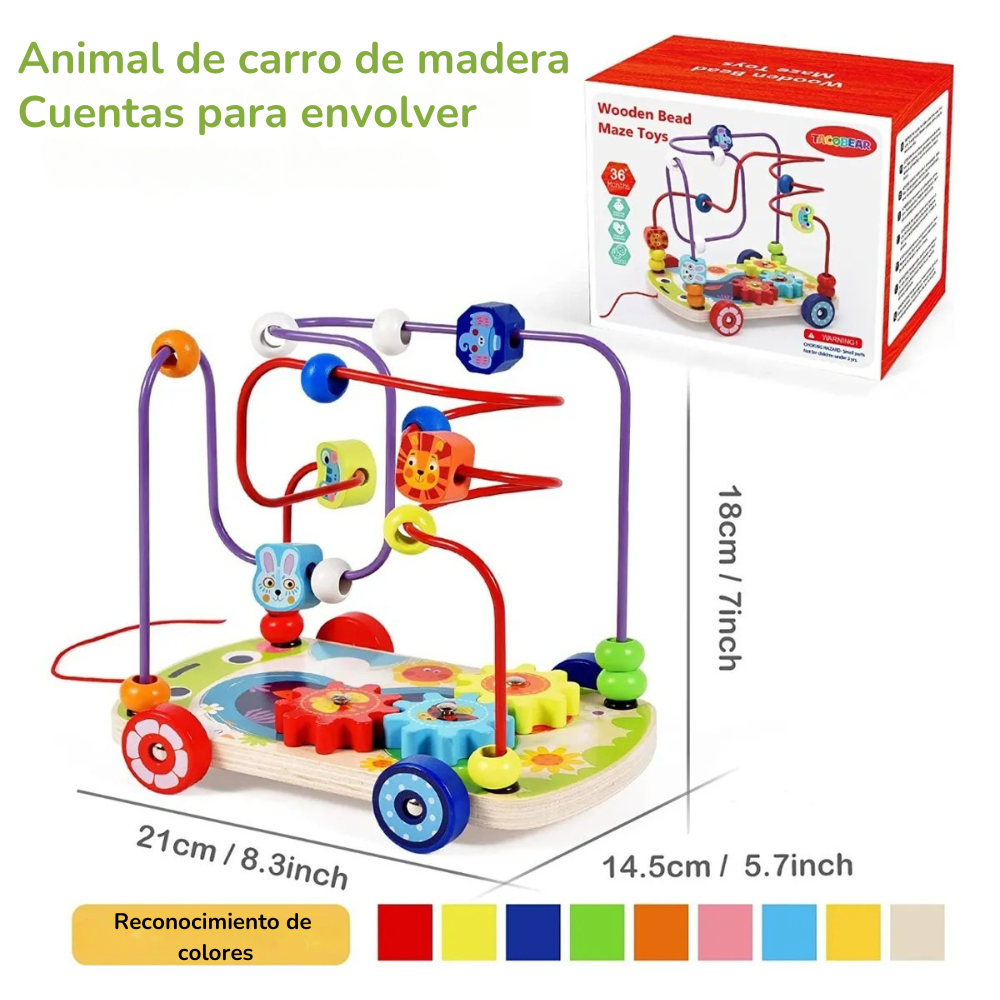 Laberinto de Cuentas Montessori con Animales-4