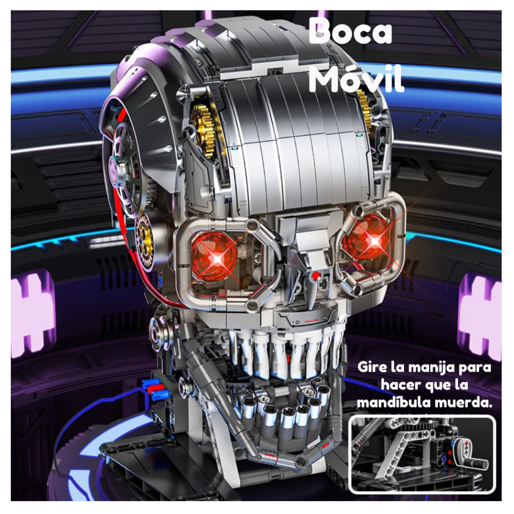 Esqueleto Robótico Mecánico 1099 Piezas Armable Con Luz-2