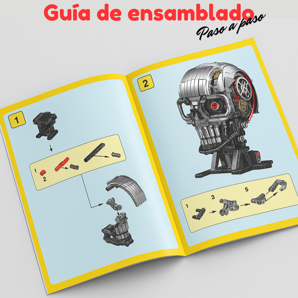 Esqueleto Robótico Mecánico 1099 Piezas Armable Con Luz-4