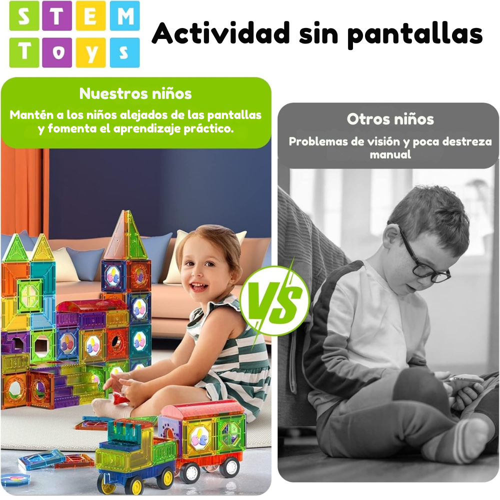 Set de Bloques Magnéticos STEM – 100 Piezas-4