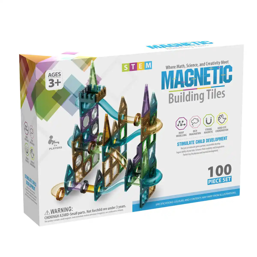 Set de Bloques Magnéticos STEM – 100 Piezas-6