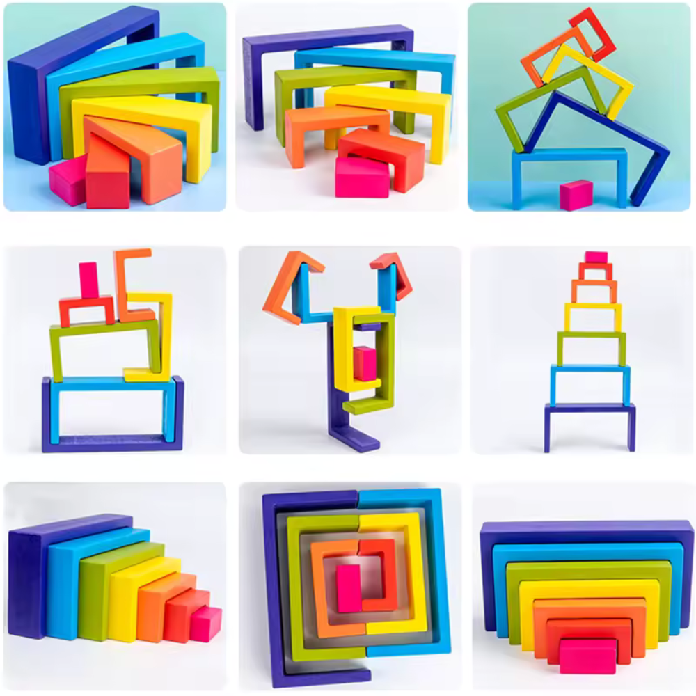 Juego de Construcción Montessori Arcoíris – 26 Piezas-2