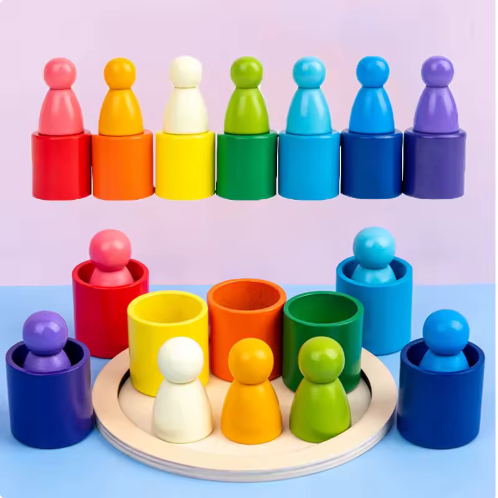 Juego de Construcción Montessori Arcoíris – 26 Piezas-4